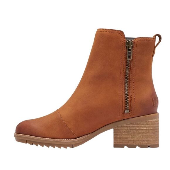 Sorel Cate Iced Tea Women’s Brown Leather Waterproof Ankle Boot Size 11 - Picture 2 of 11